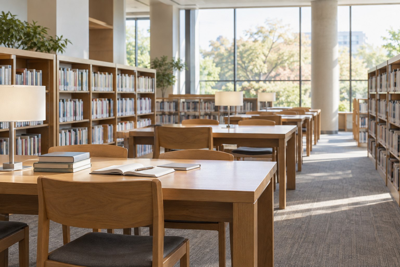 図書館の閲覧席のイメージ